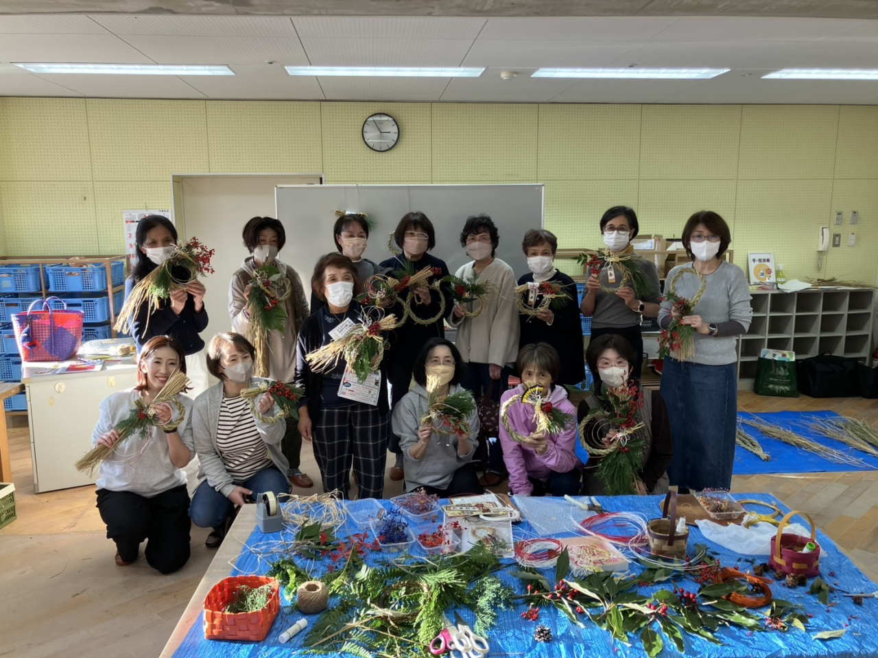 笑顔つながる☆しめ縄づくり